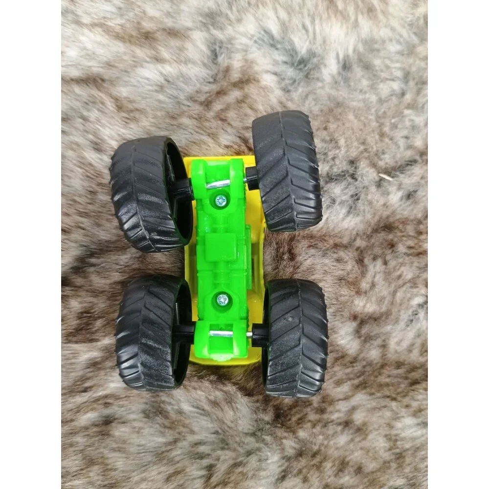 Miniature Gunkster Monster Truck Toy Vibrant Green & Yellow Sturdy Plastic Build